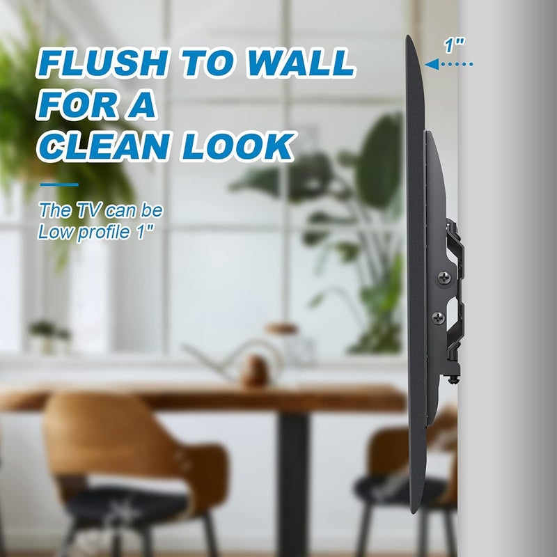 Pipishell Tilting TV Wall Mount Bracket Low Profile for 13-42 Inch Flat Screen TVs & Monitors, Universal Tilt TV Monitor Mount Fits 8" Wood Studs VESA 200x200mm - Image 3